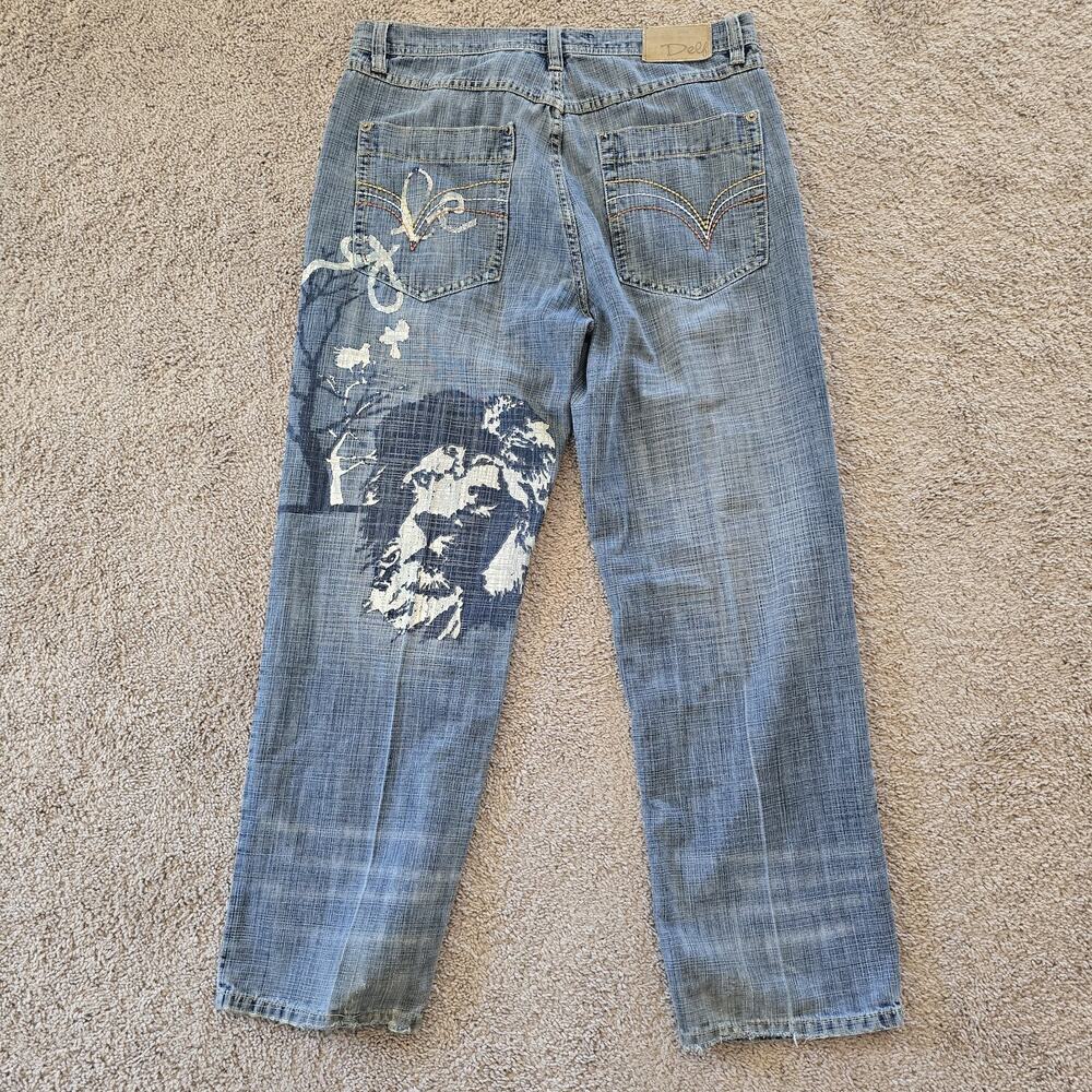 Y2K Delf Trading Vintage King of Jungle Lion Jeans‎ 36x32